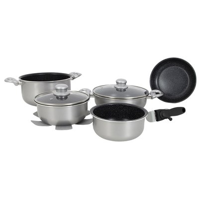 Набор посуды Gimex Cookware Set induction 8 предметів Silver (6977227) DAS302021 фото