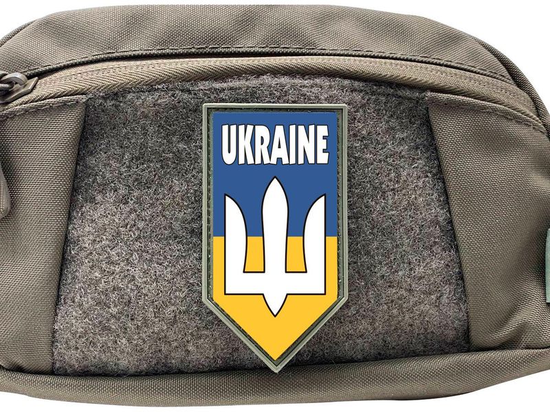 Шеврон щит — прапор України з тризубцем ЗСУ ПВХ 04.030.04 фото