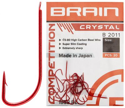Крючок Brain Crystal B2011 #14 (20 шт/уп) ц:red 18588029 фото