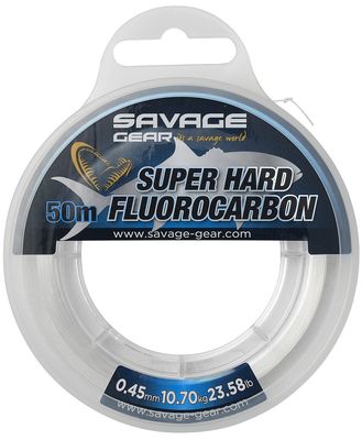 Флюорокарбон Savage Gear Super Hard 50m 0.68mm 22.40kg Clear 18541874 фото