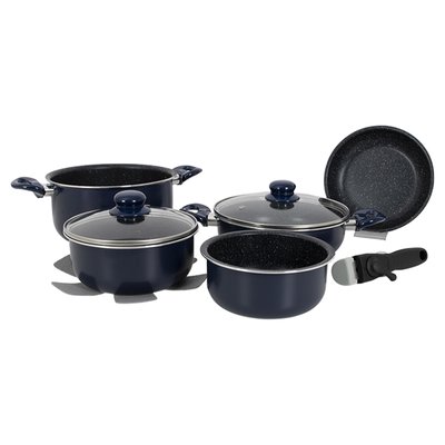 Набір посуду Gimex Cookware Set induction 8 предметів Bule (6977228) DAS302020 фото