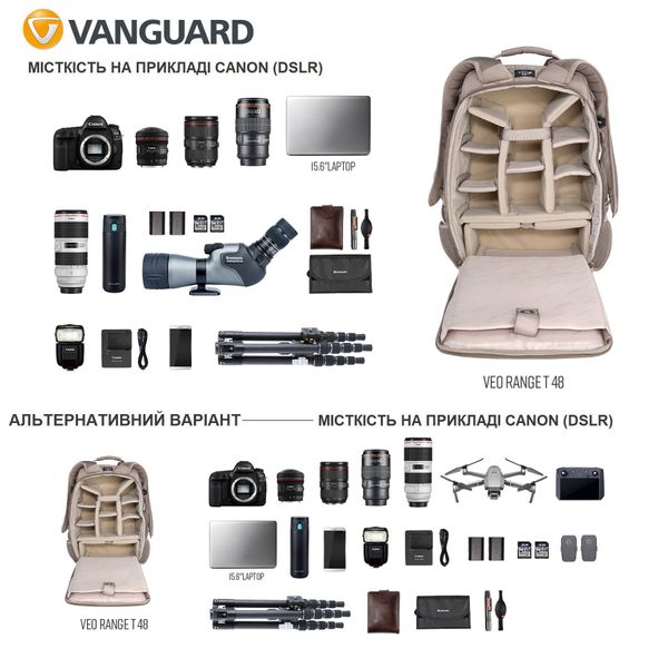 Рюкзак Vanguard VEO Range T 48 Beige (VEO Range T 48 BG) DAS301772 фото