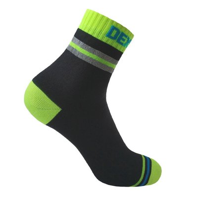 Шкарпетки водонепроникні Dexshell Pro visibility Cycling, р-р М (39-42), з зеленою смугою 53855 фото