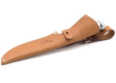Шкіряні піхви для ножа Великі L з застібкою руді 11101026 фото