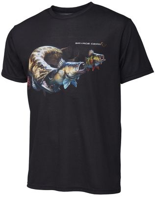 Футболка Savage Gear Cannibal T-Shirt XXL Black 18542323 фото
