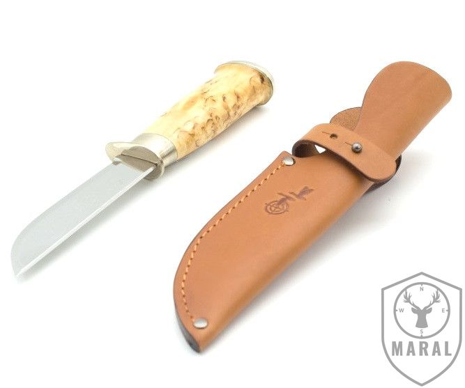 Шкіряні піхви для ножа середні з застібкою L руді 11101023 фото