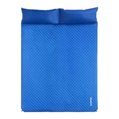 Килимок самонадувний двомісний з подушкою Naturehike NH18Q010-D, 25 мм, синій 88132 фото