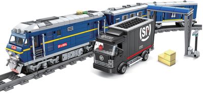 Конструктор ZIPP Toys "Поезд DF11 Z с рельсами" синий 5320102 фото