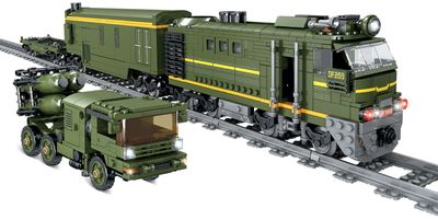 Конструктор ZIPP Toys "Поезд DF2159 с рельсами" зеленый 5320101 фото