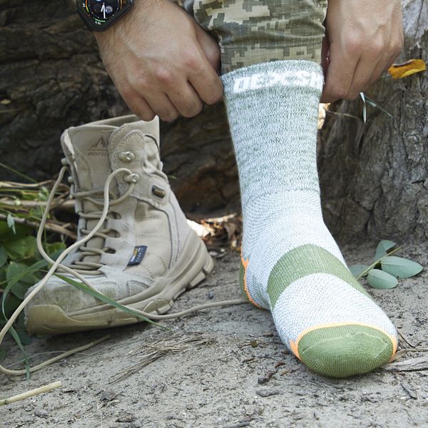 Шкарпетки водонепроникні Dexshell Terrian Walking Ankle, p-p S, зелені 44566 фото