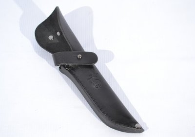 Шкіряні піхви для ножа середні з застібкою L чорні 11101038 фото