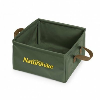 Складаний контейнер для води з ПВХ Naturehike Square bucket 13л army green NH19SJ007 68345 фото