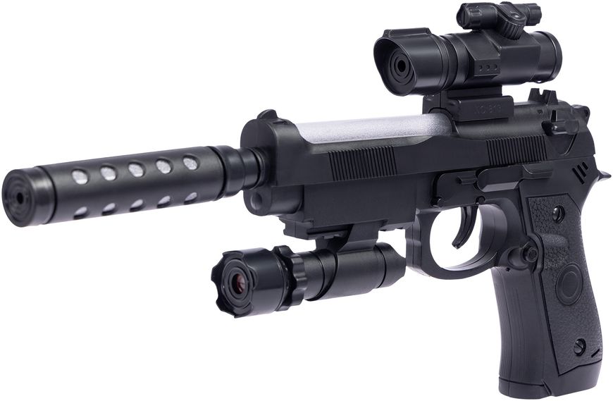 Пістолет світло-звуковий ZIPP Toys Beretta 92FS Чорний 5320121 фото