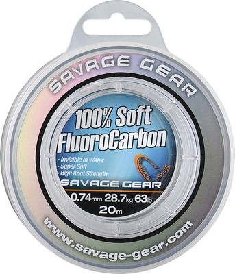 Флюорокарбон Savage Gear Soft Fluorocarbon 35m 0.46mm 12.3kg Clear 18542233 фото