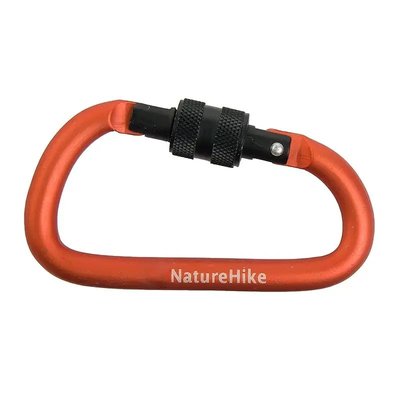 Карабін Naturehike D-type NH15A005-H, 6 см, помаранчевий 88119 фото