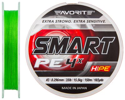 Шнур Favorite Smart PE 4x 150м (салат.) #3.0/0.296мм 15.5кг 16931030 фото