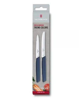 Набір з двох кухонних ножів для чищення Victorinox Swiss Modern Paring Set: 2 ножі з синіми ручками Marine та лезами 10 Limited Edition 2022 6.9096.2L3 V77554473 фото