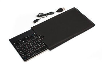 Клавиатура беспроводная Gembird KB-P3-BT-UA, Phoenix серия, тонкая, Bluetooth интерфейс, черный цвет, русская раскладка KB-P3-BT-UA 0200108 фото
