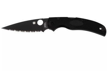 Ніж Spyderco Native Chief Lightweight CTS-BD1N FRN Black Blade Серрейтор C244SBBK 871703 фото