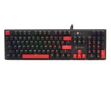 Механічна клавіатура A4Tech Bloody S510R Fire Black, червоні світчі, чорна, RGB підсвічування клавіш, USB S510R (Fire Black) 1606183 фото