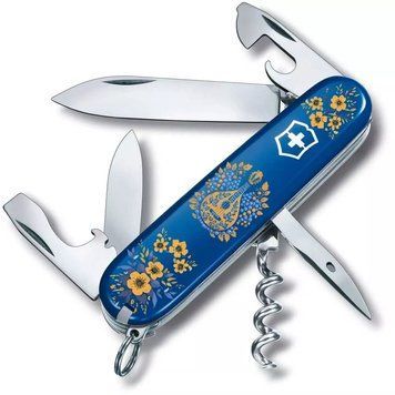 Швейцарський ніж Victorinox Spartan Ukraine 91 мм 12 функцій Українські мотиви Синій (1.3603.2_T1370u) V77552812 фото