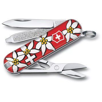 Швейцарський ніж-брелок Victorinox Classic SD накладки Edelweiss чохол 0.6223.840 V77554115 фото