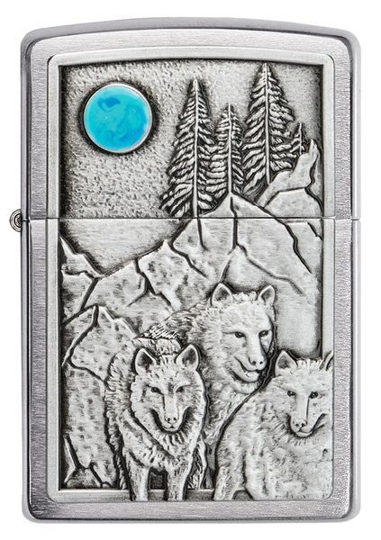 Запальничка Zippo 200 Wolf & Pack Emblem 49295 V77554007 фото