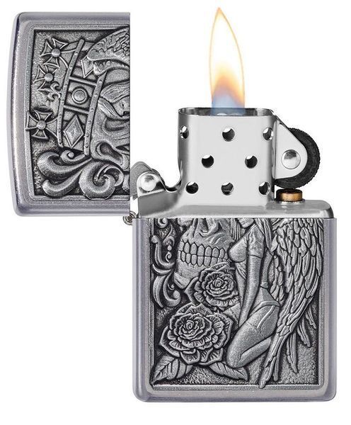 Запальничка Zippo 207 Skull And Angel Emblem 49442 V77553939 фото