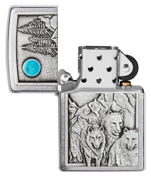Запальничка Zippo 200 Wolf & Pack Emblem 49295 V77554007 фото