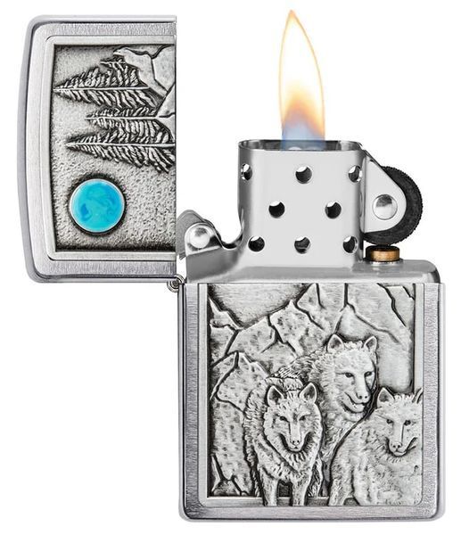 Запальничка Zippo 200 Wolf & Pack Emblem 49295 V77554007 фото