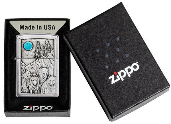 Запальничка Zippo 200 Wolf & Pack Emblem 49295 V77554007 фото