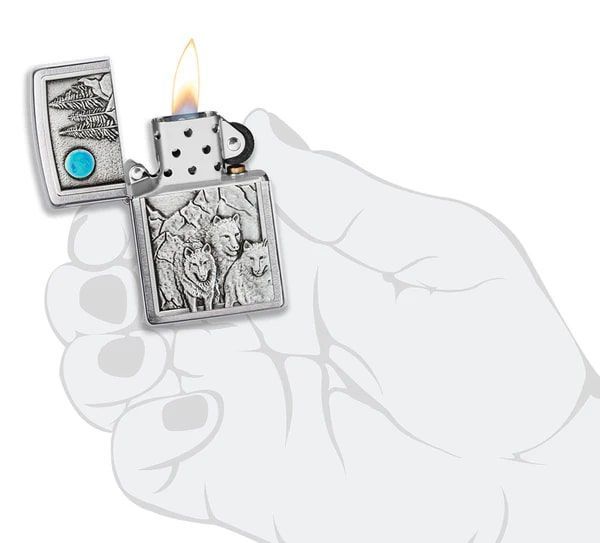 Запальничка Zippo 200 Wolf & Pack Emblem 49295 V77554007 фото