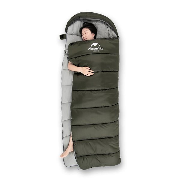Спальник з капюшоном Naturehike U350 NH20MSD07, (1&deg;C), лівий, Зелений 85539 фото