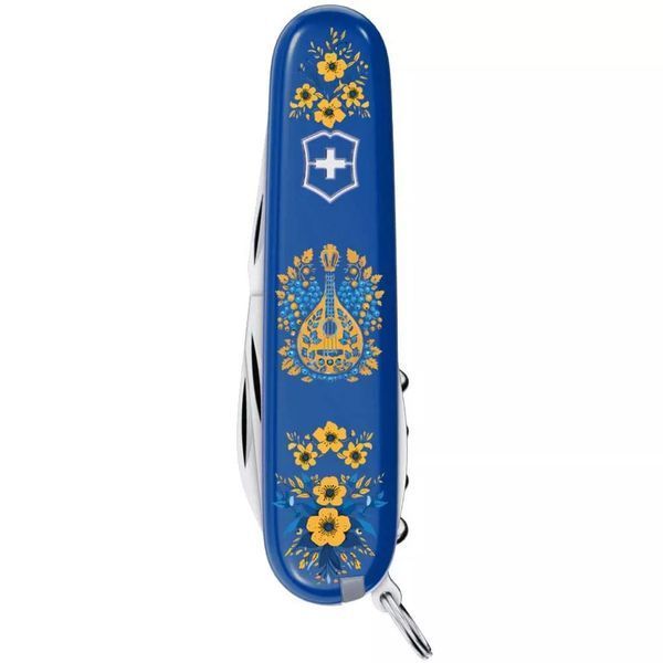 Швейцарський ніж Victorinox Spartan Ukraine 91 мм 12 функцій Українські мотиви Синій (1.3603.2_T1370u) V77552812 фото