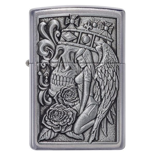 Запальничка Zippo 207 Skull And Angel Emblem 49442 V77553939 фото
