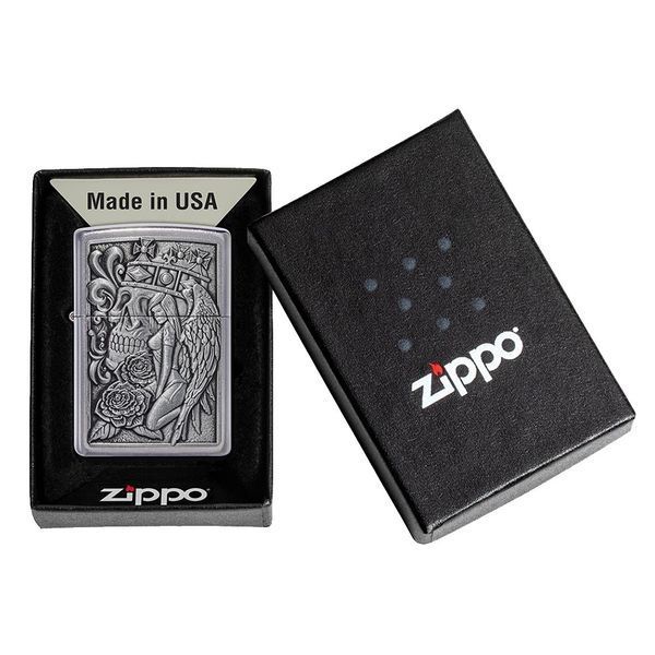 Запальничка Zippo 207 Skull And Angel Emblem 49442 V77553939 фото