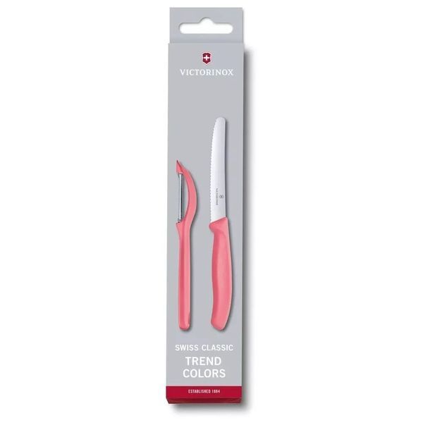 Набір з ножа та овочечистки Victorinox Swiss Classic Paring Set Світло червоний (6.7116.21L12) V77551975 фото