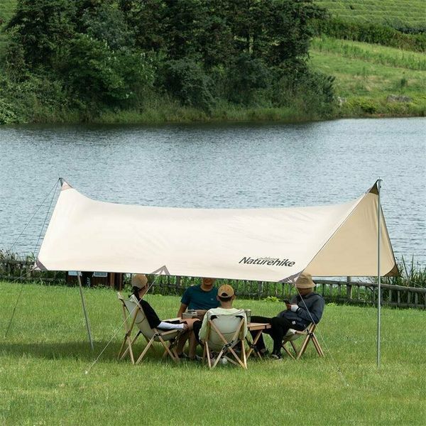 Тент для кемпінгу Naturehike Girder NH20TM006, 150D, 400*292 см, золотий (з двома стійками) 83000 фото