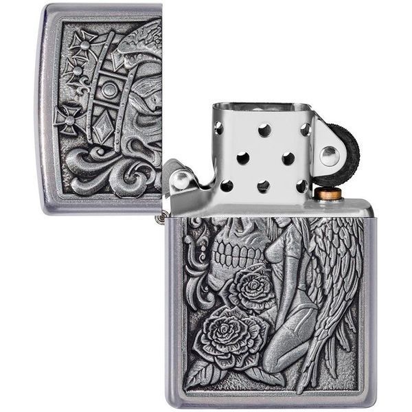 Запальничка Zippo 207 Skull And Angel Emblem 49442 V77553939 фото
