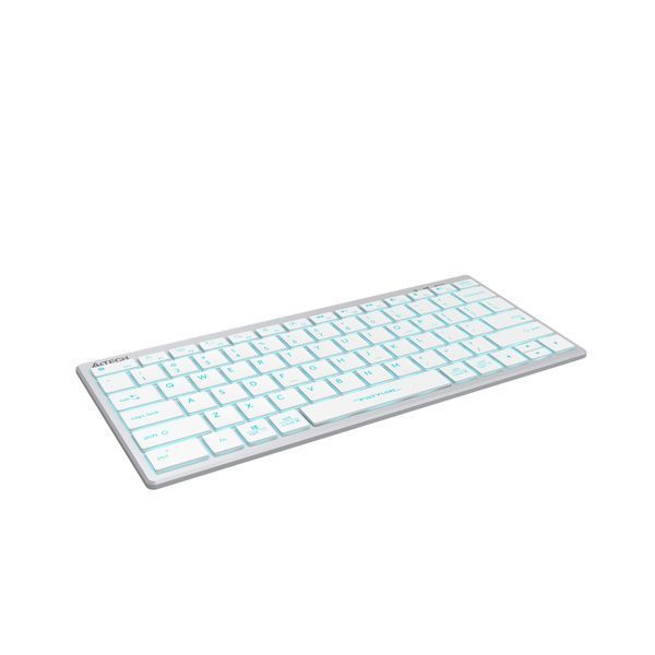Клавіатура A4-Tech Fstyler FX61, білий колір, USB, блакитне підсвічування FX61 USB (White) 1605609 фото