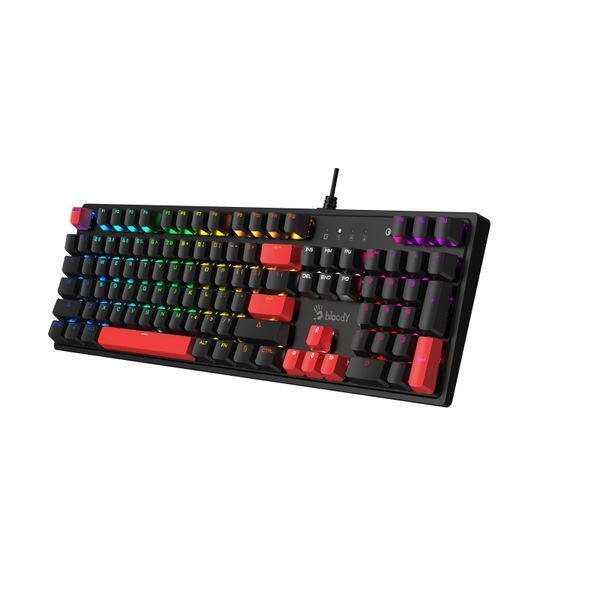 Механическая клавиатура A4Tech Bloody S510R Fire Black, красные свечи, черная, RGB подсветка клавиш, USB S510R (Fire Black) 1606183 фото