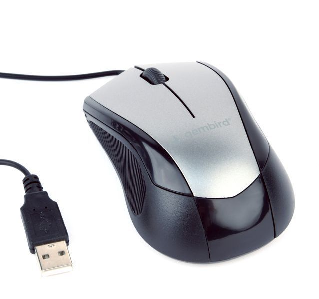 Оптическая мышка Gembird MUS-3B-02-BG, USB интерфейс, серо-черного цвета MUS-3B-02-BG 1603927 фото
