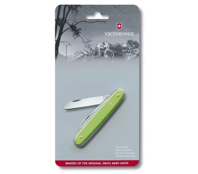Швейцарський ніж Victorinox Floral садовий 100 мм 1 функція зелений у блістрі (3.9050.47B1) V77553646 фото