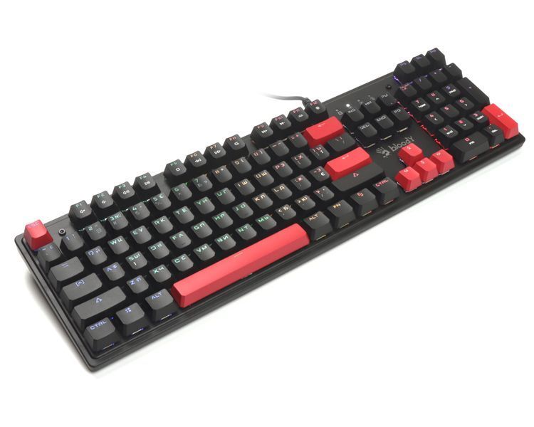 Механическая клавиатура A4Tech Bloody S510R Fire Black, красные свечи, черная, RGB подсветка клавиш, USB S510R (Fire Black) 1606183 фото