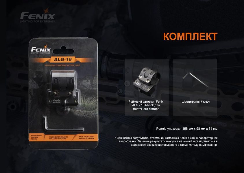 Крепление на оружие для фонарей Fenix ​​ALG-16 90161 фото