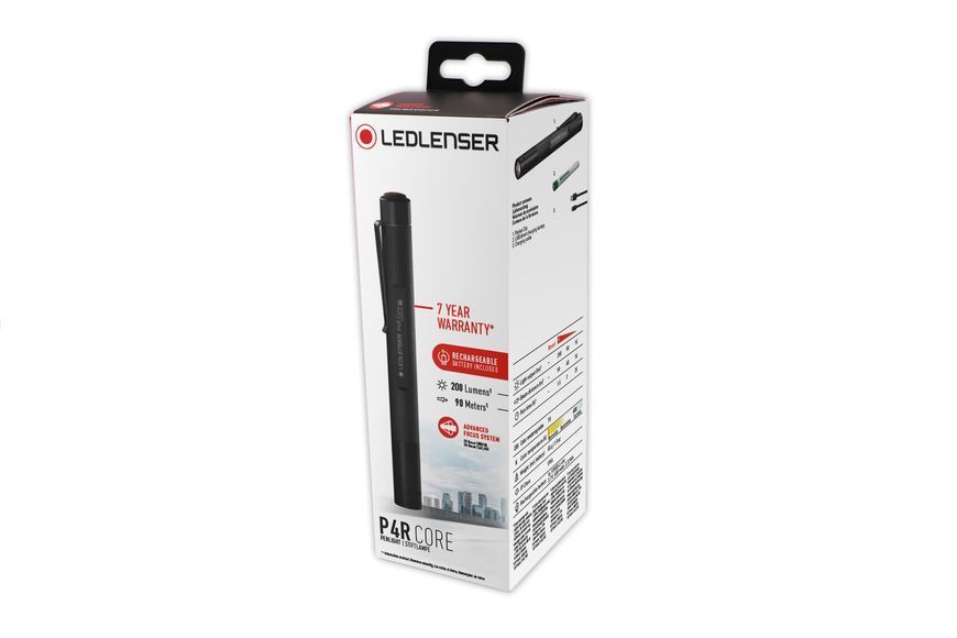 Фонарь Ledlenser P4R CORE, заряжаемый, 200/90/15 502177 6008110 фото