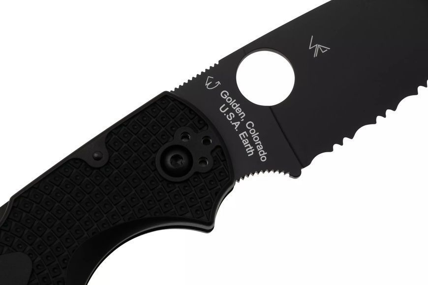 Нож Spyderco Native Chief Lightweight CTS-BD1N FRN Black Blade Серрейтор C244SBBK 871703 фото