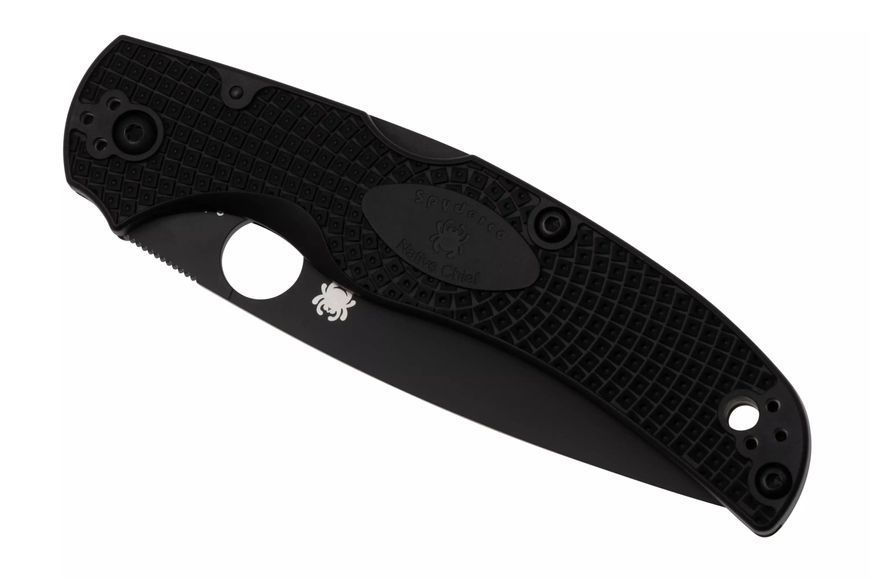 Нож Spyderco Native Chief Lightweight CTS-BD1N FRN Black Blade Серрейтор C244SBBK 871703 фото