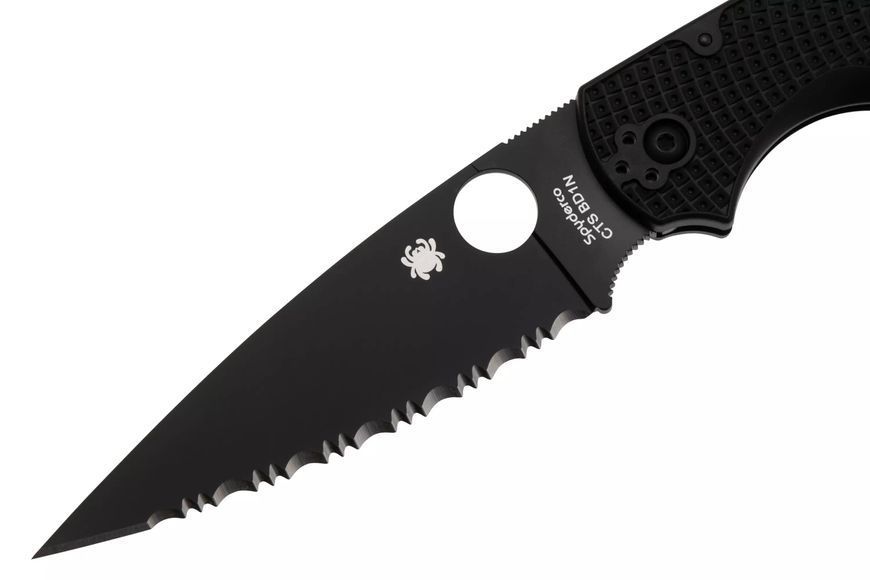 Нож Spyderco Native Chief Lightweight CTS-BD1N FRN Black Blade Серрейтор C244SBBK 871703 фото