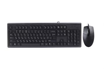 Комплект A4Tech клавиатура+мышка KR-83+OP-720S, USB, Черная KR-8372S (Black) 1605449 фото